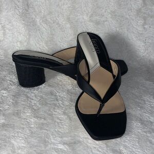 NWOT Franco Sarto Black Strappy Heels